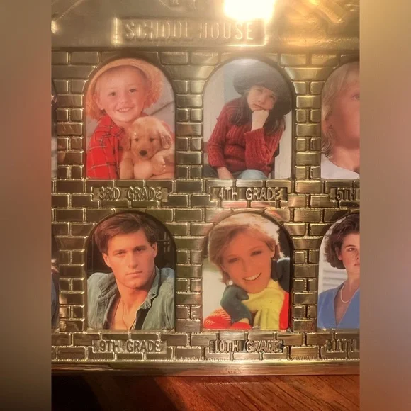 Solid Brass Never Used School House 12 Grade Photo Picture Frame - Picture 5 of 6